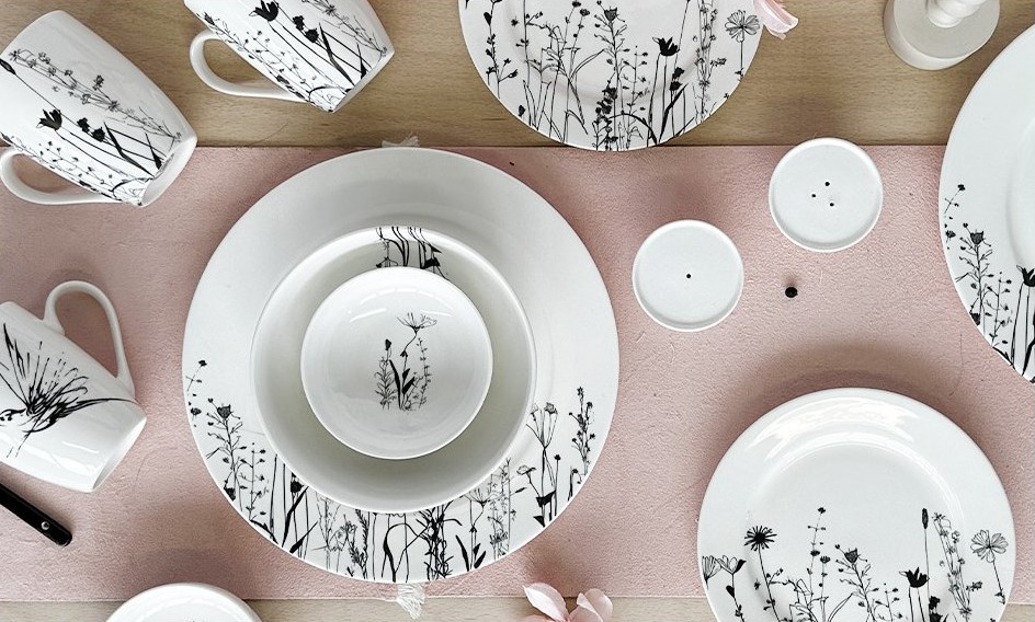 Kolekce porcelánového nádobí GARDEN od by inspire